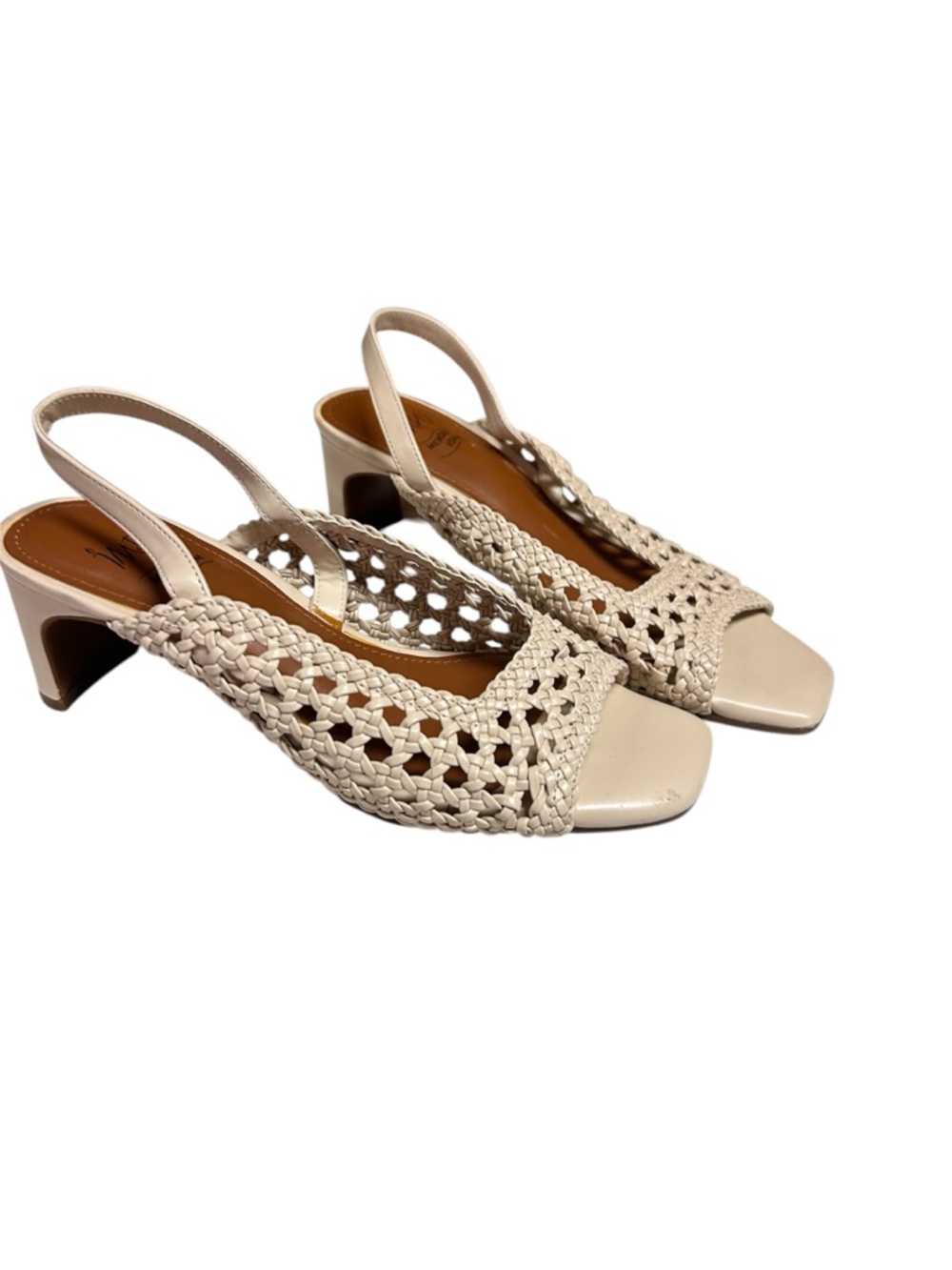 Impo Beige Everly Woven Slingback Sandals